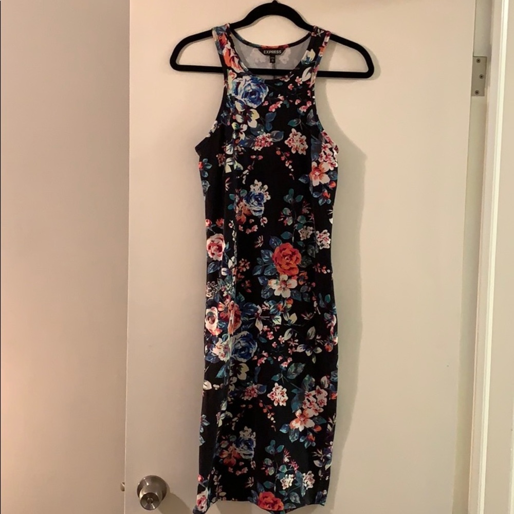 Express floral bodycon dress